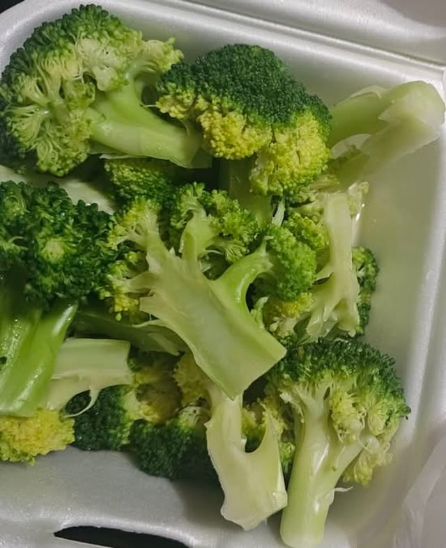 Steamed Broccoli.